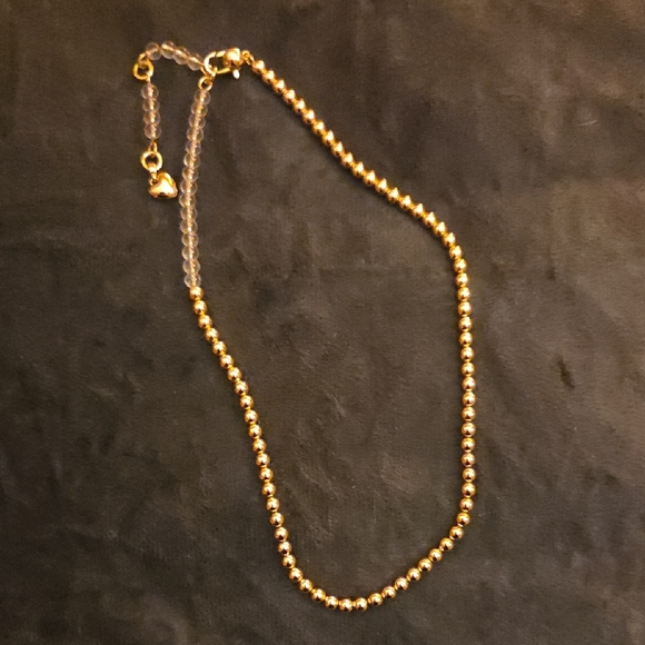 Jenny Bird Gold and Glass Beaded Choker - Picture 4 of 7